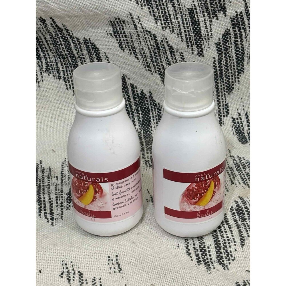 Vintage Avon Naturals 8.4oz Shakes Body Lotion Pomegranate & Mango Lot Of 2
